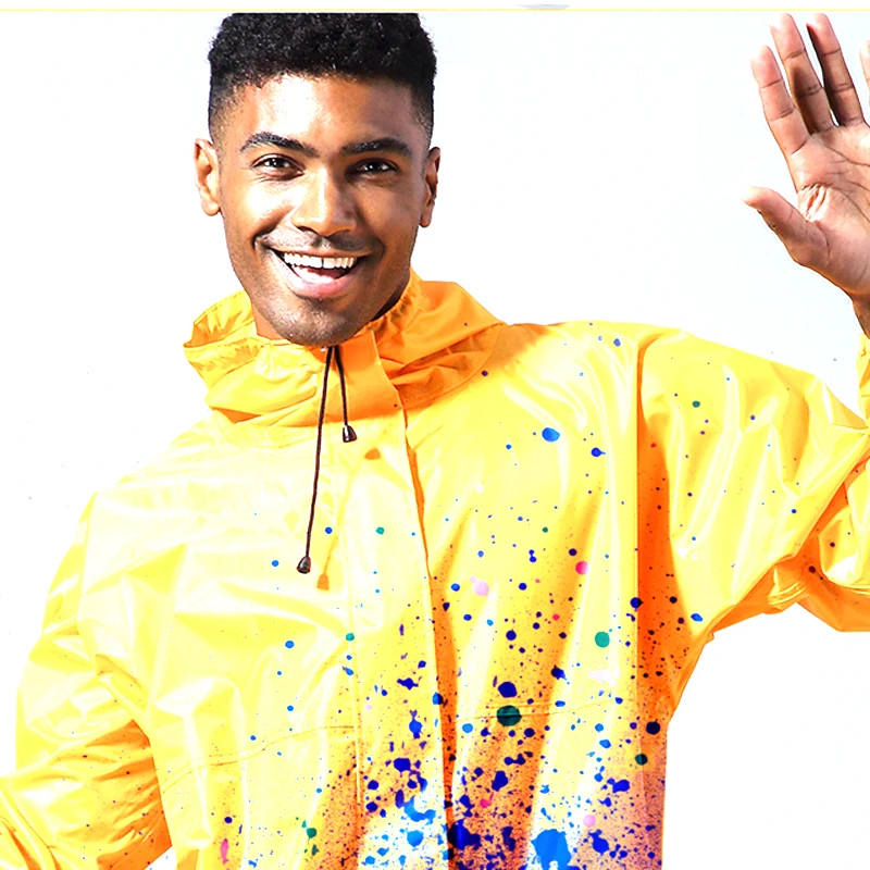 Mono impermeable con capucha, monos reflectantes para la lluvia, ropa de trabajo, pintura en aerosol a prueba de polvo, impermeable Unisex, ropa de trabajo, trajes de seguridad - imagen 3