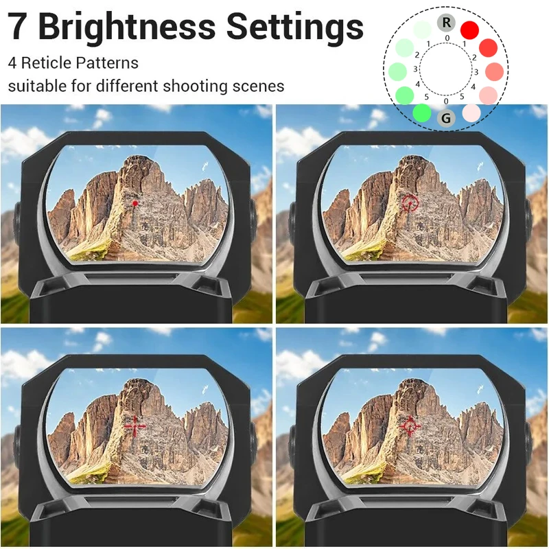 Mira de punto rojo 1X40 HD101, colección de caza, óptica, alcance holográfico reflejo, 4 retículas, colimador rojo/verde, lupa Airsoft - imagen 2