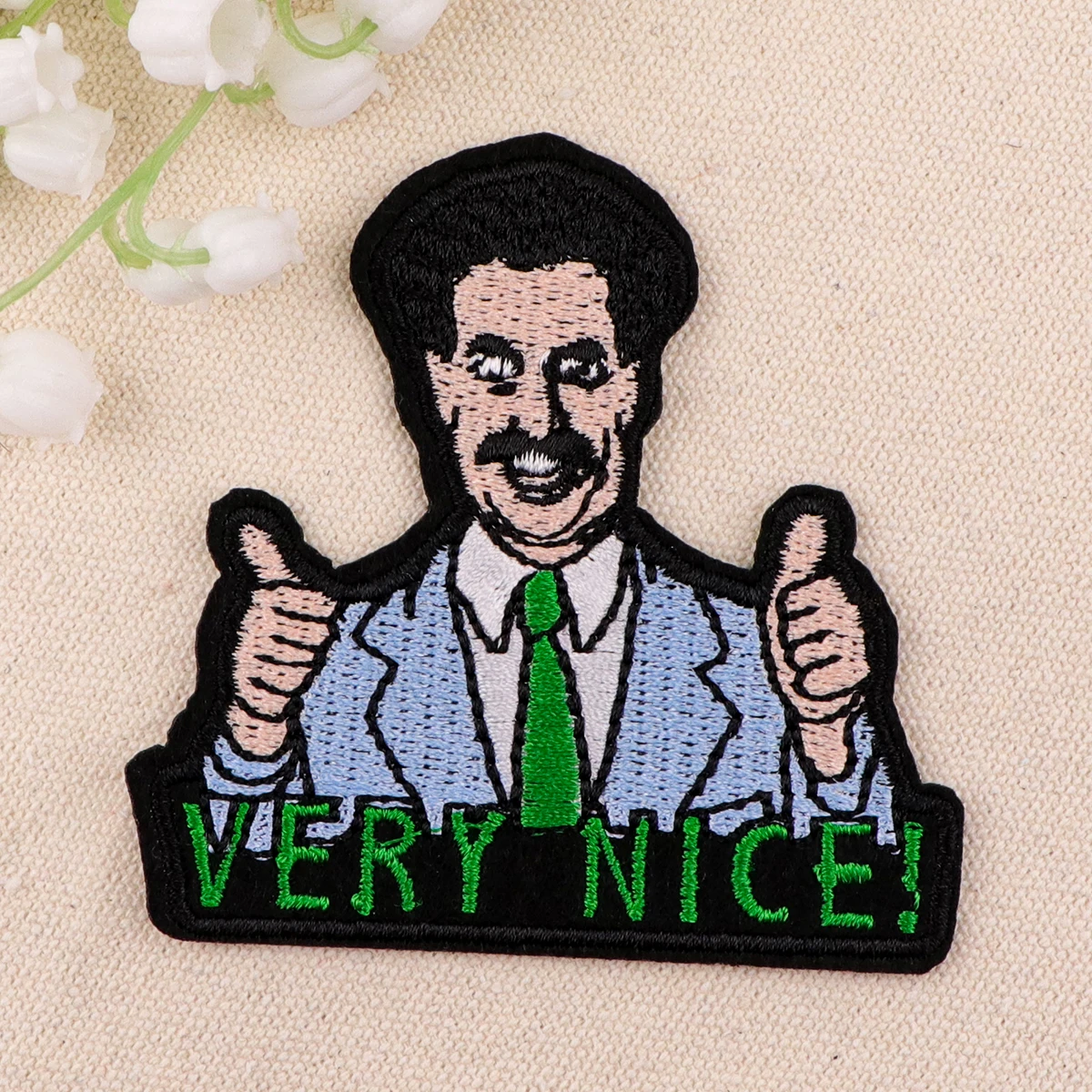 Parches muy bonitos para ropa, citas divertidas, parches bordados para planchar para ropa, accesorio de apliques de rayas DIY - imagen 5