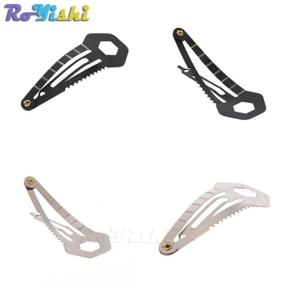 Horquilla multifunción de acero inoxidable, pinza para el pelo, regla, cortador, viaje, acampada, supervivencia, herramientas de bolsillo EDC - imagen 3