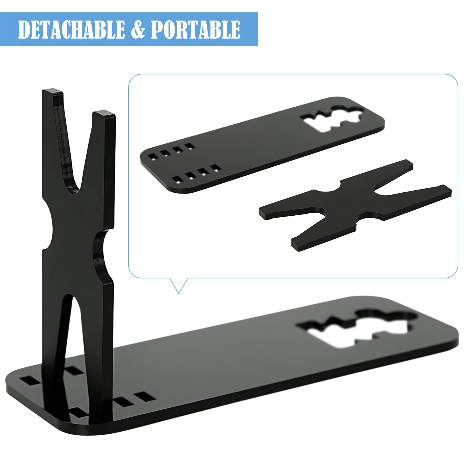 Soporte de exhibición acrílico para pistola, modelo de pistola corta ajustable, soporte de almacenamiento seguro para pistola, accesorios para exteriores, 3/5 Uds. - imagen 3