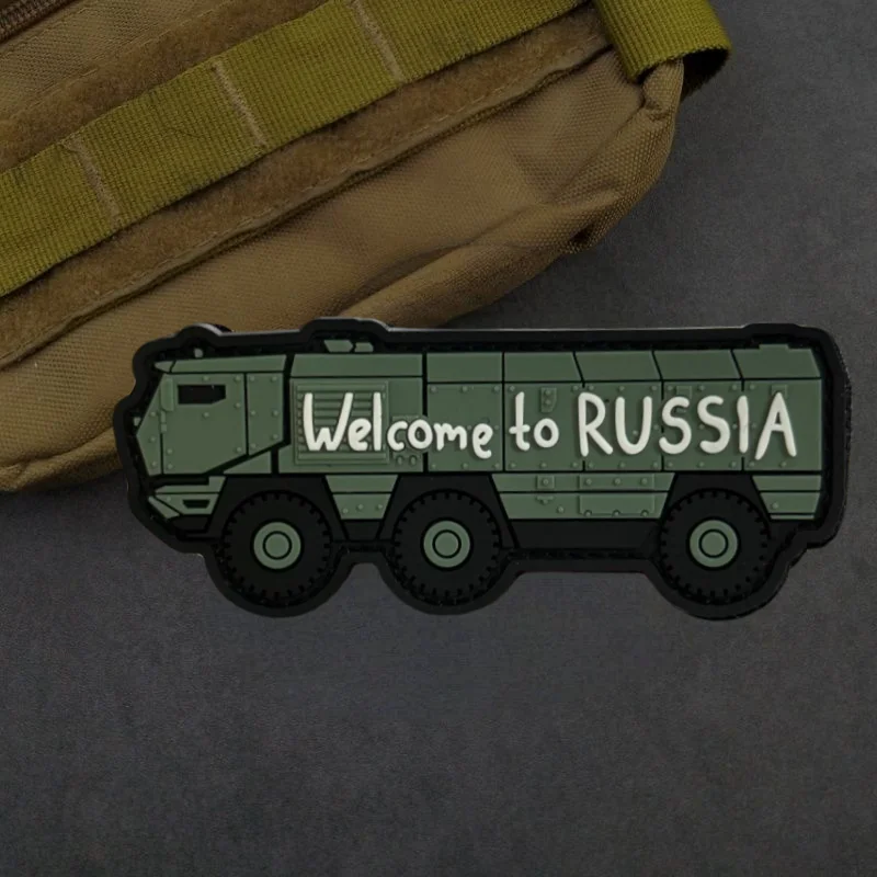 Parche de PVC 3D para vehículo de transporte verde, chaleco divertido con gancho y bucle, insignia de moral, mochila, pegatinas decorativas, parches para brazalete para ropa - imagen 5