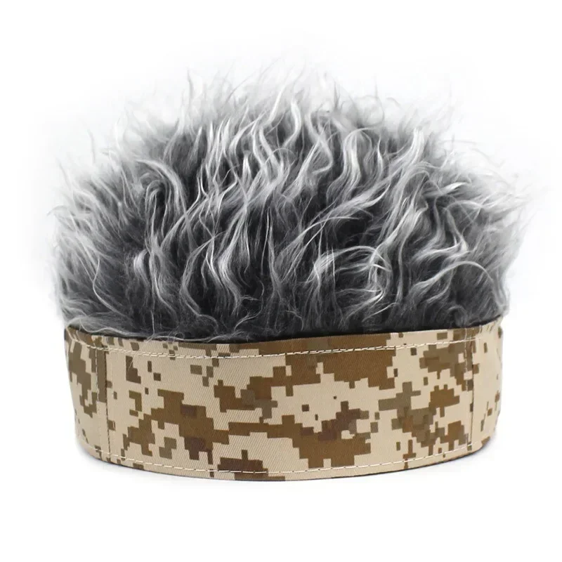 Gorro camuflaje con peluca y pelo sintético para exterior - imagen 5