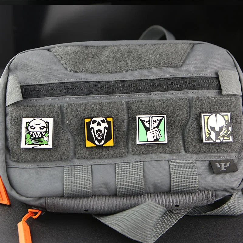 Parche de insignia de habilidades de juego Rainbow Six R6, parches de gancho y bucle, insignia de moral esmaltada de Metal, decoración para ropa y mochila - imagen 4