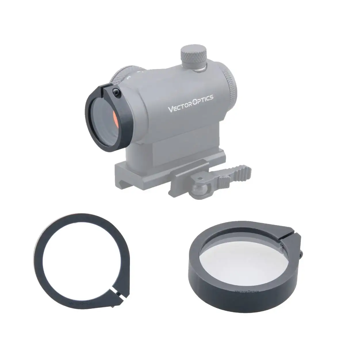Victoptics-tapa protectora de lente de objetivo, compatible con cubierta de alcance de punto rojo, totalmente de Metal para juego Airsoft, evita la lente rota - imagen 3