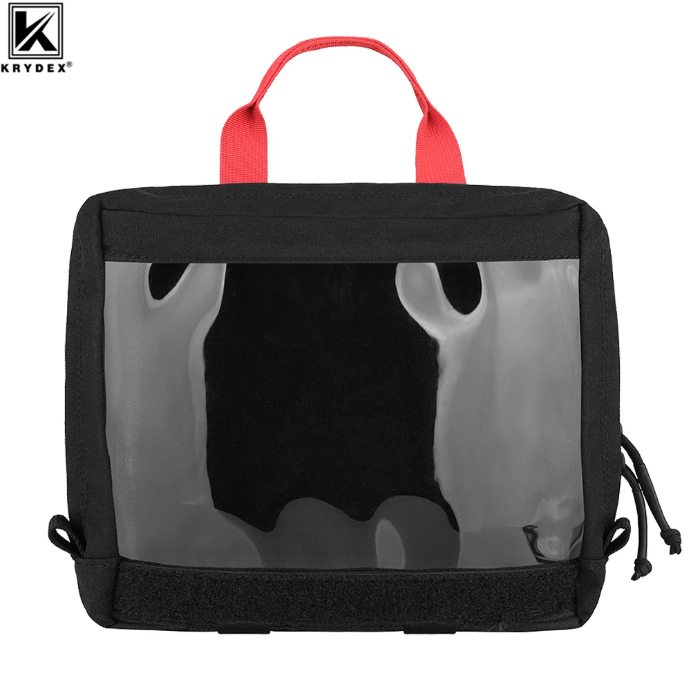KRYDEX-bolsa táctica de inserción superior transparente para mochila D3, bolsa de primeros auxilios, Camping, viaje, supervivencia, almacenamiento médico, accesorio, 500D