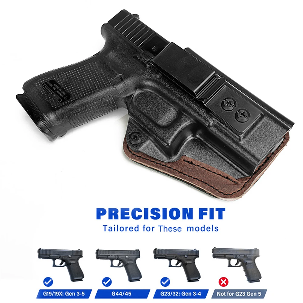 Funda para pistola táctica, funda para IWB de transporte oculto, funda para pistola de mano derecha, Compatible con Glock 19/19X/44/45/23/32 - imagen 4