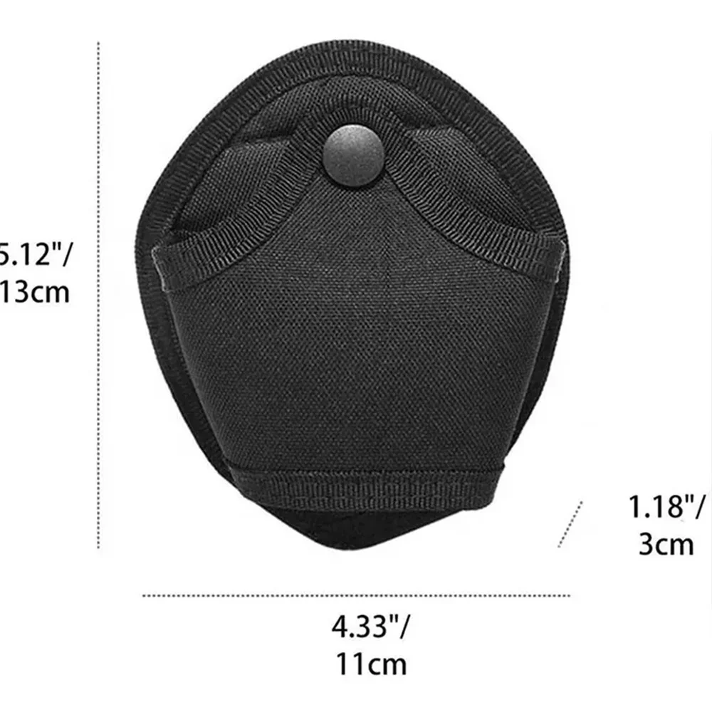 Funda para esposas de polímero de patrulla policial, funda para esposas con tapa abierta, cadena para esposas con bisagras, cinturón de trabajo, chaleco Compatible con Molle - imagen 5