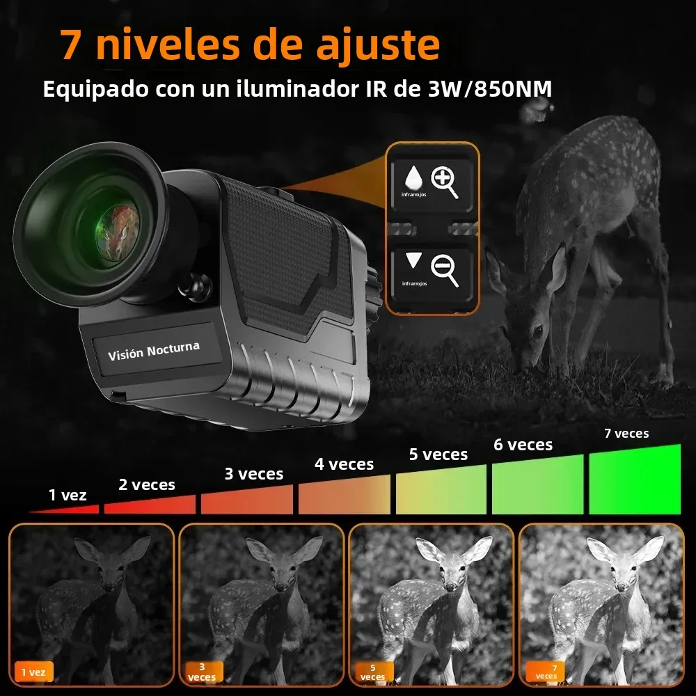 Monocular montado en la cabeza NV8260 4K HD cámara de visión nocturna toma y graba 8X telescopio de visión nocturna infrarroja Digital para exteriores - imagen 5