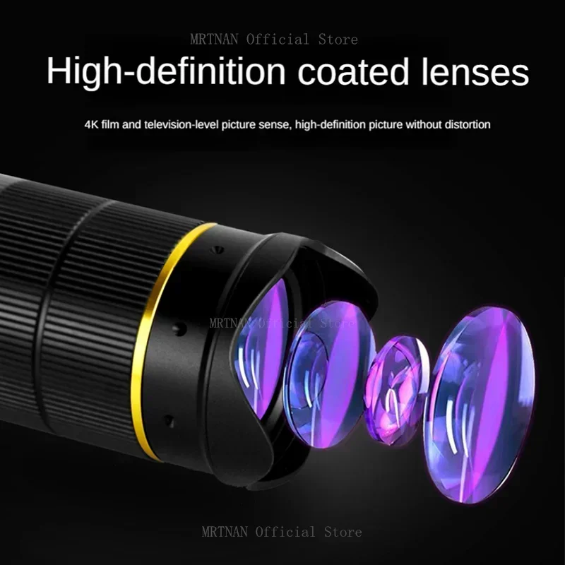 Telescopio Monocular profesional de 32x22x4K, lente de teléfono con Zoom HD, teleobjetivo con trípode, telescopio de Metal para turismo