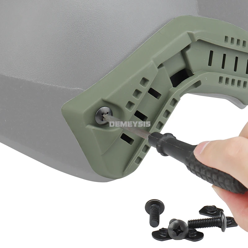 Rieles de guía lateral para casco de combate táctico, Riel de montaje de nailon, equipo profesional para casco rápido, accesorios, 1 Juego - imagen 3