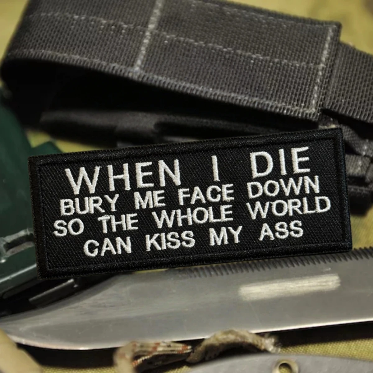 Parche táctico moral bordado con velcro para brazalete militar - imagen 4