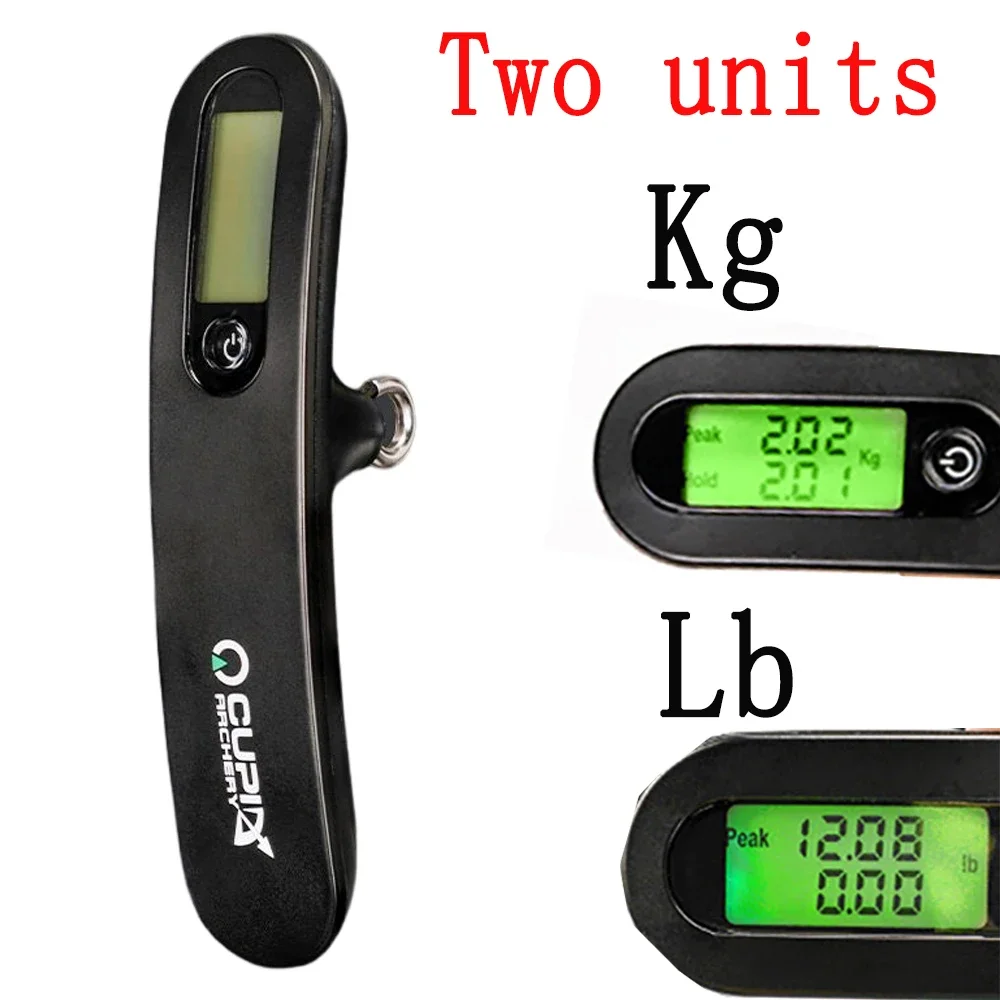 Arco de Tiro con Arco escala 0-110lbs dibujar peso instrumento de medición herramienta dinamómetro pico de sujeción peso para caza arco recurvo compuesto - imagen 5