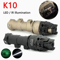 KIJI K10 IR – Linterna LED táctica 850nm para caza casco ARC MICH2000