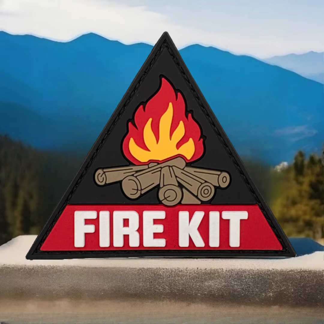 Parche táctico PVC fuego – Gancho y bucle para mochila y uniforme - imagen 2