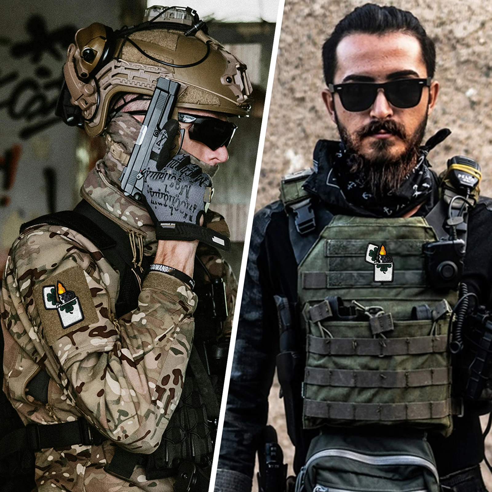 Lucky Clover Encendedor Velcros Parche Divertido Meme Cierre de gancho y bucle Insignia bordada para mochila táctica Molle, chaqueta, gorras - imagen 5