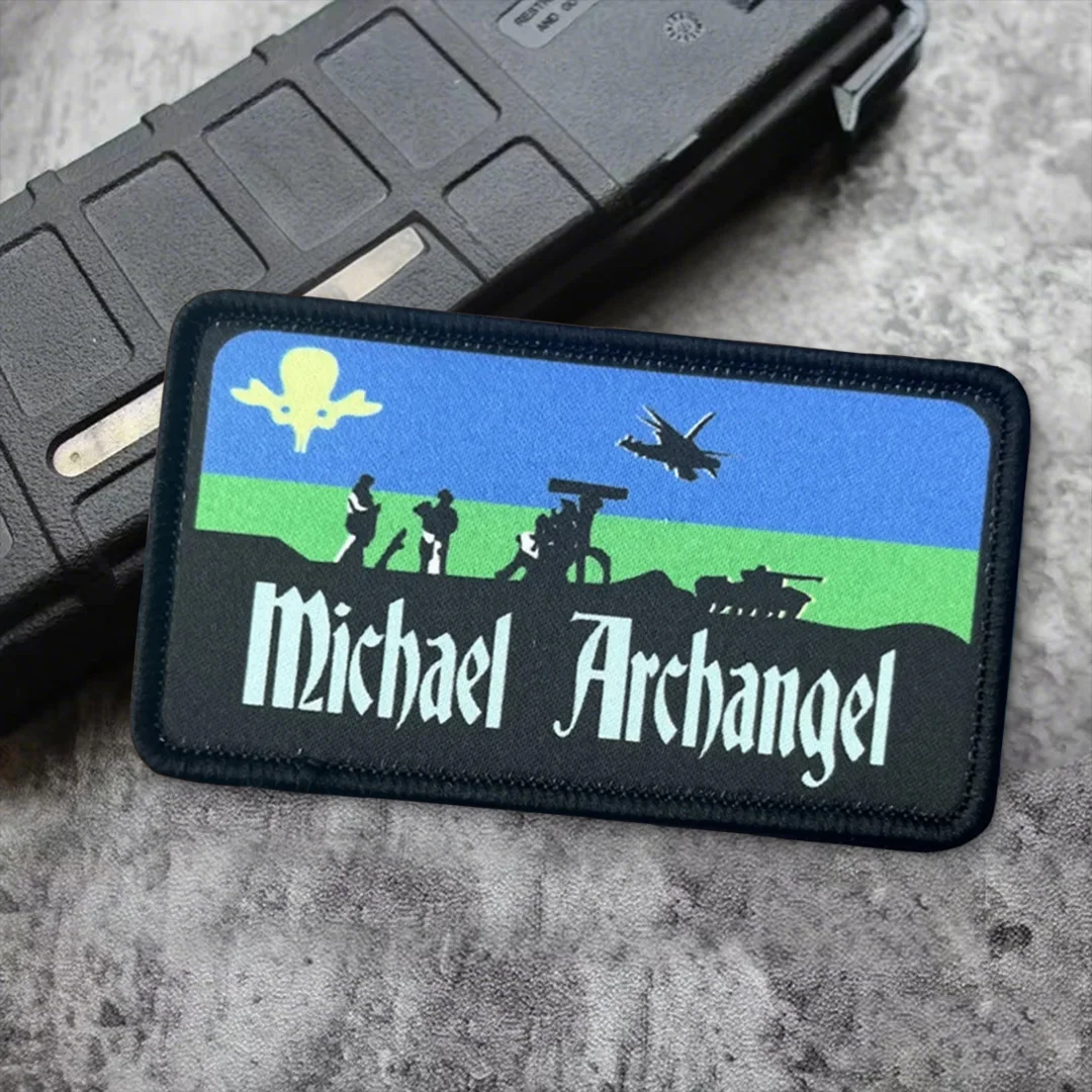 Parche táctico Michael Arcángel, divertido moral, Meme, gancho, cierre adhesivo, insignia para mochila, gorra Molle, pantalones vaqueros - imagen 4