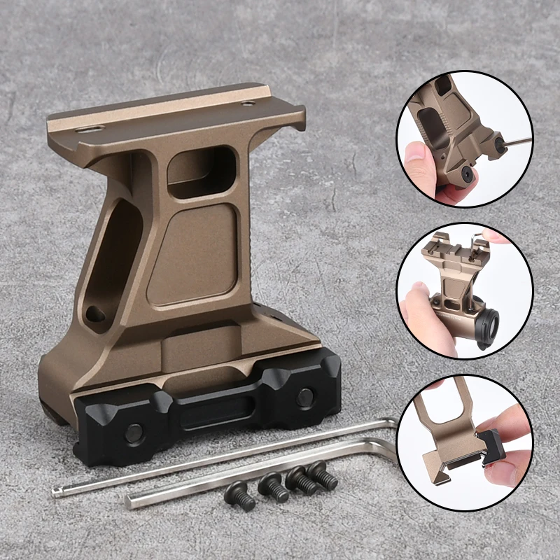 Kit de montaje táctico LERNA T-1 T-2, Base de alcance, soporte de elevación de altura Horizontal para lupa de vista, equipo de caza Airsoft