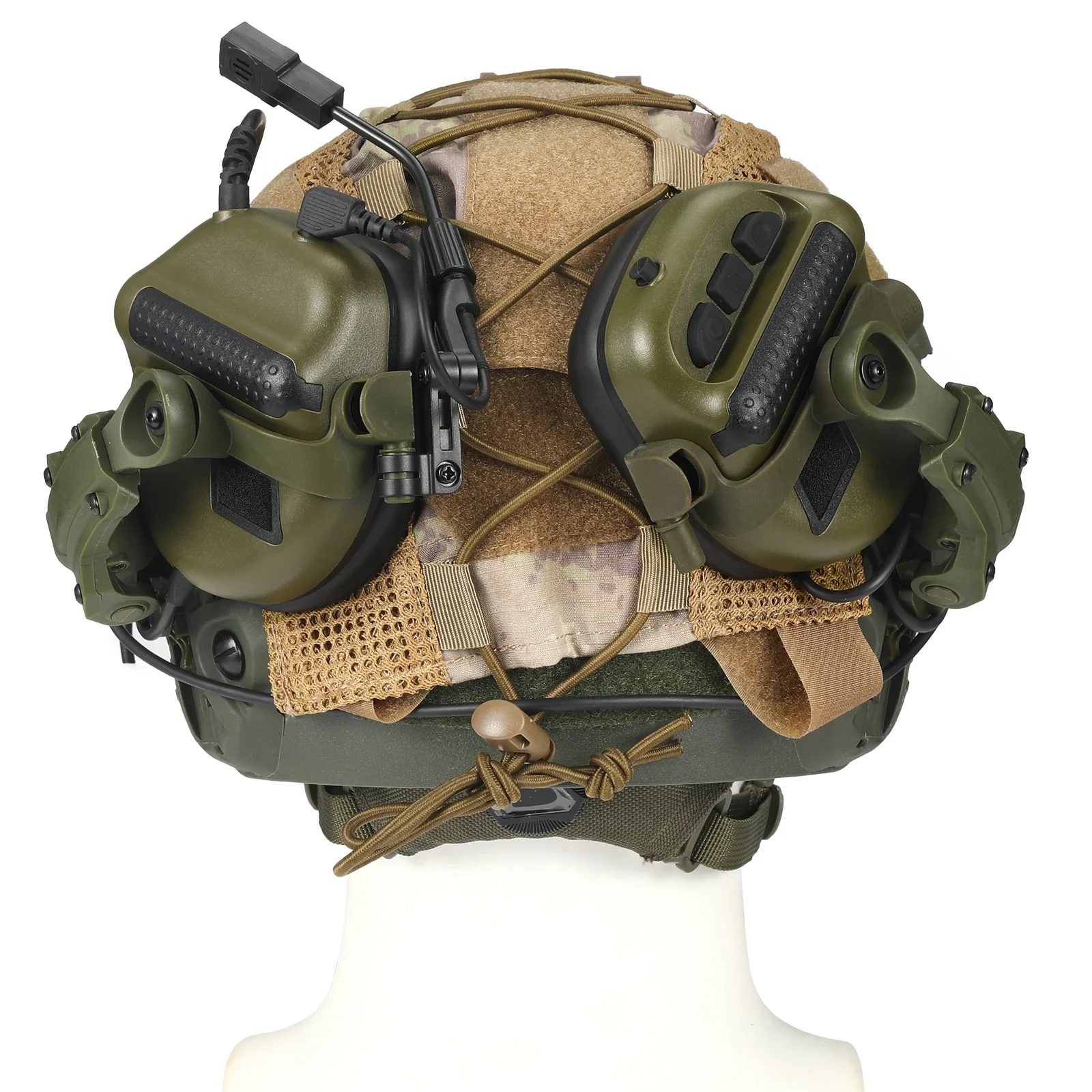 ARM NEXT F30 orejeras de comunicación, auriculares con reducción activa de ruido para disparar, Protector auditivo electrónico, Ver montado en el casco - imagen 4