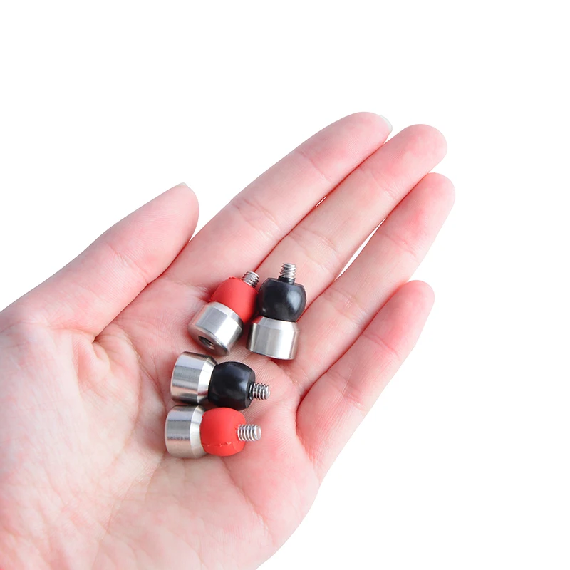 Estabilizador de vista de arco de Tiro con Arco recurvo, amortiguador de arco compuesto, bola estabilizadora de goma de Metal, amortiguación de cabeza de vista, 1 par - imagen 2