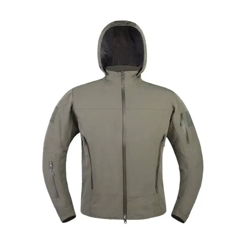 Emersongear, chaquetas tácticas SoftShell para hombre, abrigo de invierno para acampar, senderismo, chaqueta cortavientos de caza, abrigos de caza con capucha, deportes al aire libre