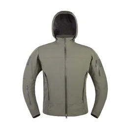 Emersongear, chaquetas tácticas SoftShell para hombre, abrigo de invierno para acampar, senderismo, chaqueta cortavientos de caza, abrigos de caza con capucha, deportes al aire libre