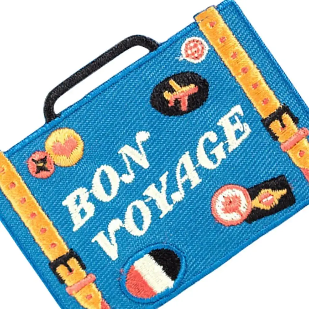 Parches bordados BON VOEAGE, accesorios de ropa, planchado para ropa, parches bordados de 2,5 pulgadas de ancho, bonito y divertido DIY - imagen 4