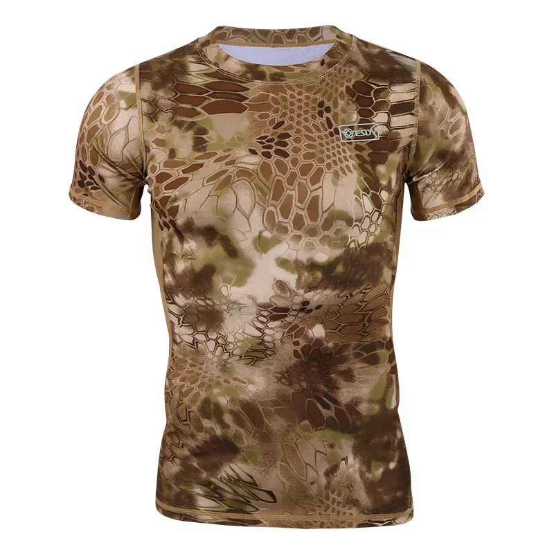 Camisetas tácticas de camuflaje para hombres, ropa informal de manga corta de verano, ropa de moda, Camisetas estampadas de alta calidad - imagen 4