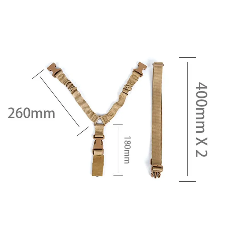 Cinturón táctico multifuncional de un solo punto, correa ajustable de nailon para el hombro, hebilla, accesorios de caza - imagen 2