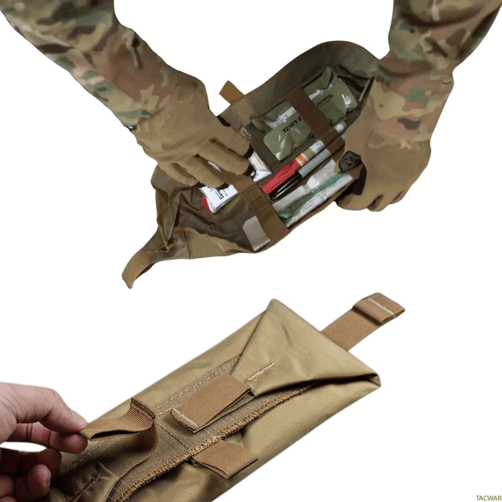 Bolsa táctica para traumatismos, rollo 1 IFAK, botiquín de primeros auxilios Individual EDC, bolsa médica rápida para cinturón, chaleco de caza Airsoft, equipo portador de placa - imagen 3