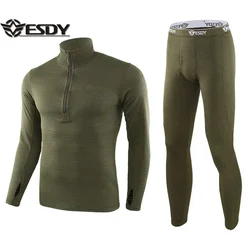 Conjunto de ropa interior cálida de invierno para hombre, ropa interior cálida de secado rápido, ropa interior deportiva para exteriores, conjuntos de entrenamiento para hombre, 2025