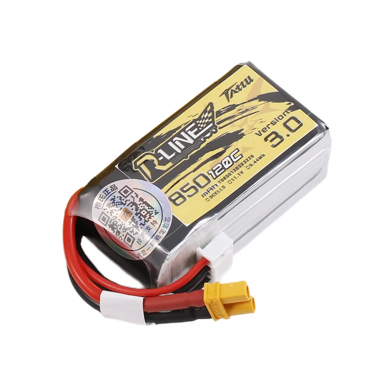 TATTU-R-LINE 3,0 120C 850mAh 11,1 V batería Lipo con enchufe XT30 para RC helicóptero Quadcopter Dron de carreras con visión en primera persona piezas 3S batería - imagen 3