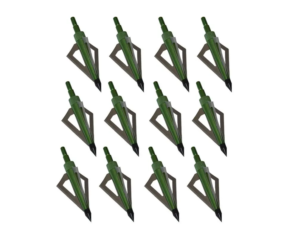 Puntas de Metal para arco compuesto y flecha corta, paquete de 6/12/24, grano 125, 3 hojas fijas, para caza, tiro con arco - imagen 5