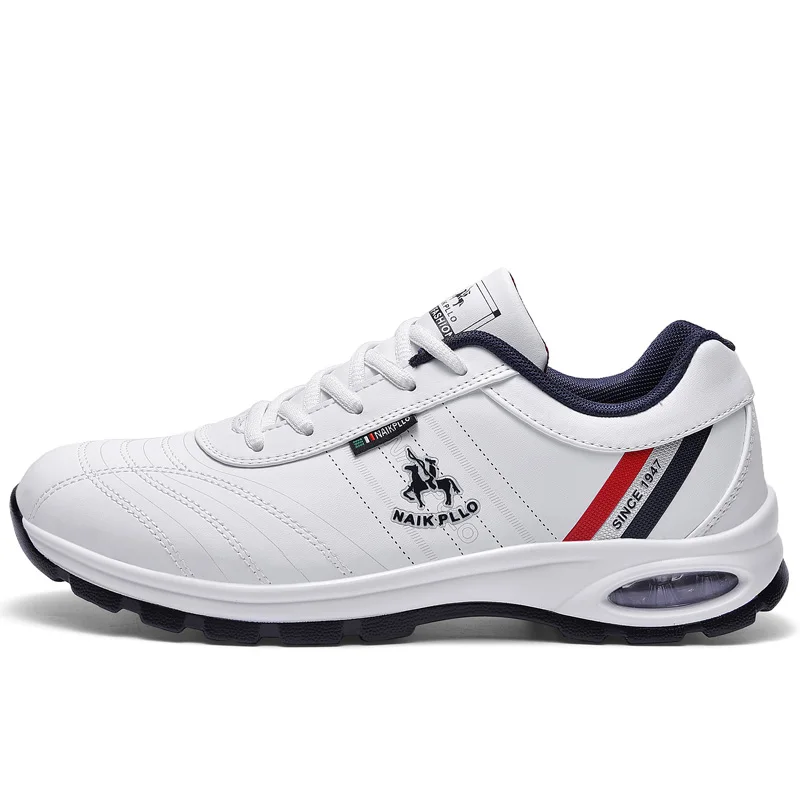 Zapatillas de correr con cámara de aire para hombre, zapatos de cuero transpirables para deportes al aire libre, antideslizantes, talla grande 38-47 - imagen 3