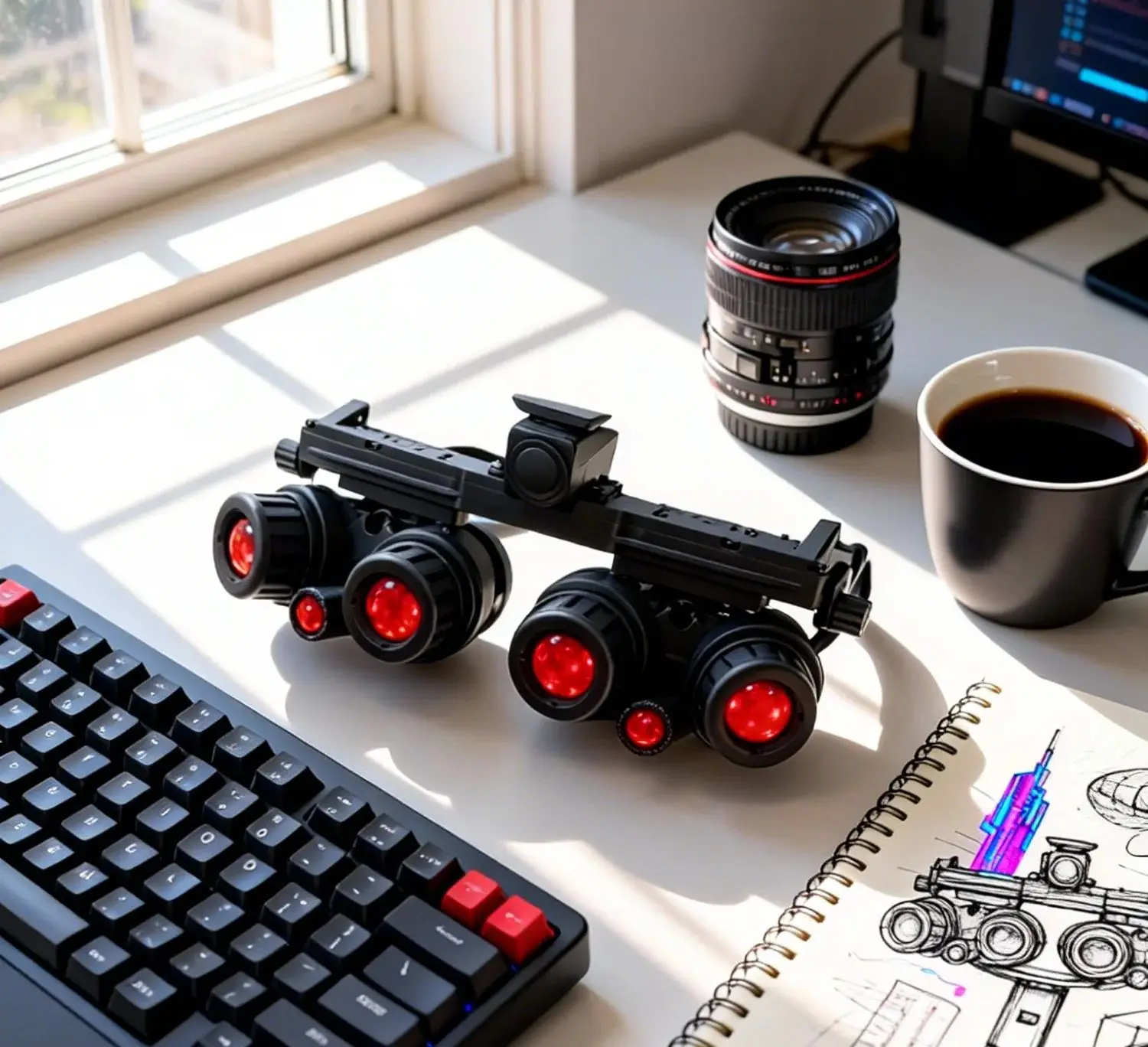 Dispositivo de visión nocturna de seis ojos modelo GPNVG18 accesorio de casco táctico con/sin modelo de camión volquete