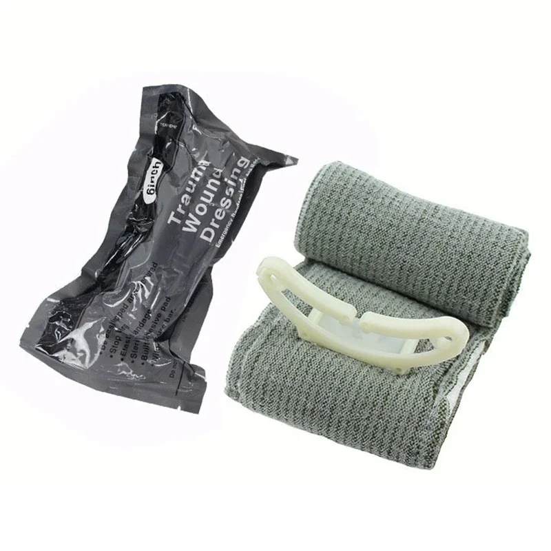 Vendaje de compresión estéril para exteriores, vendaje de 4 pulgadas/6 pulgadas para vendaje de batalla, primeros auxilios, equipo de emergencia para traumatismos IFAK, 5 uds. - imagen 5