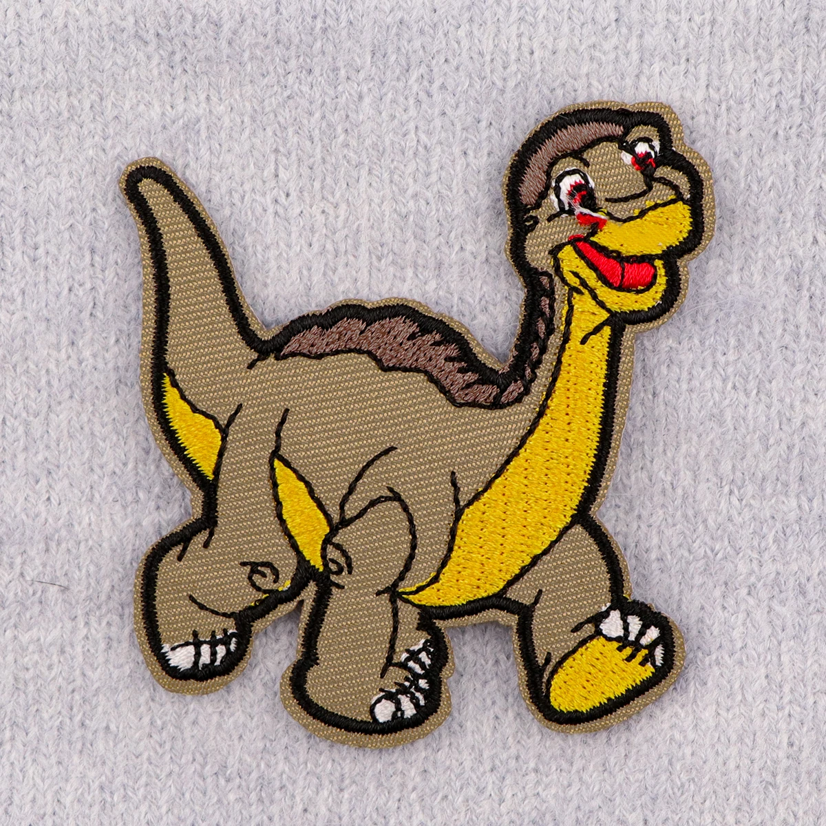 Parches de dinosaurio de dibujos animados para ropa, bonitos parches bordados para planchar para ropa, accesorio de apliques de rayas DIY - imagen 2