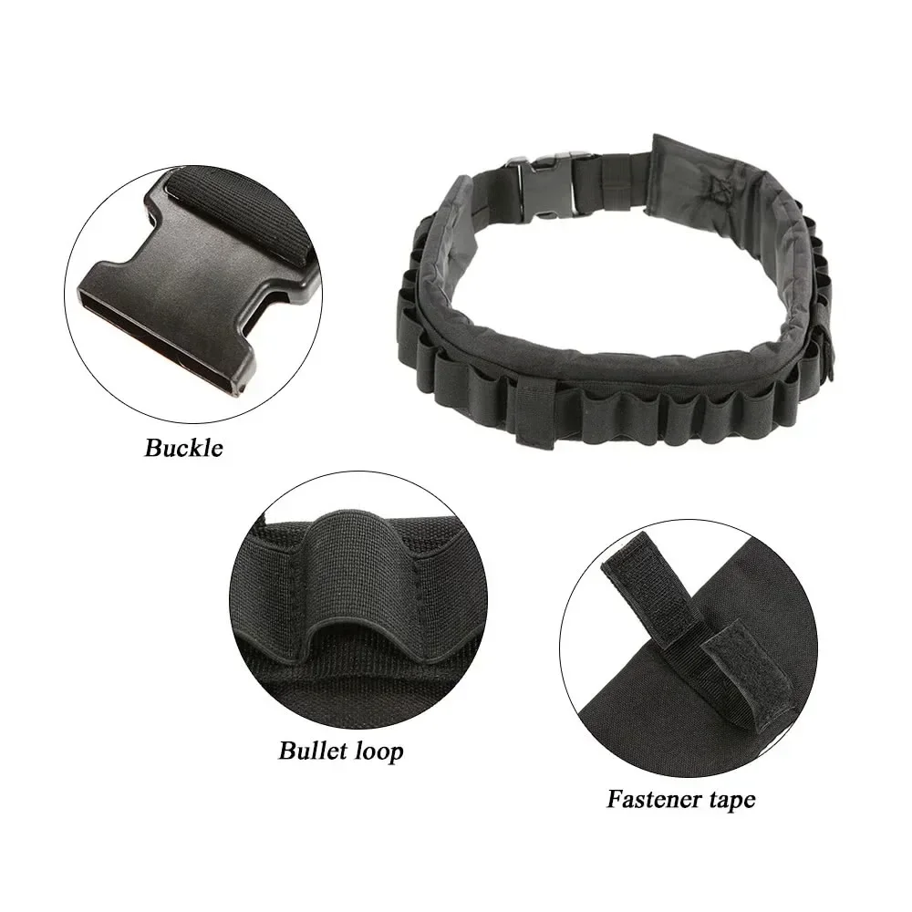 Cinturón de bala táctico portátil de 3 pulgadas, cinturón de carcasa de escopeta de calibre 12, trampa deportiva para caza, tiro con capacidad para 28 rondas - imagen 2