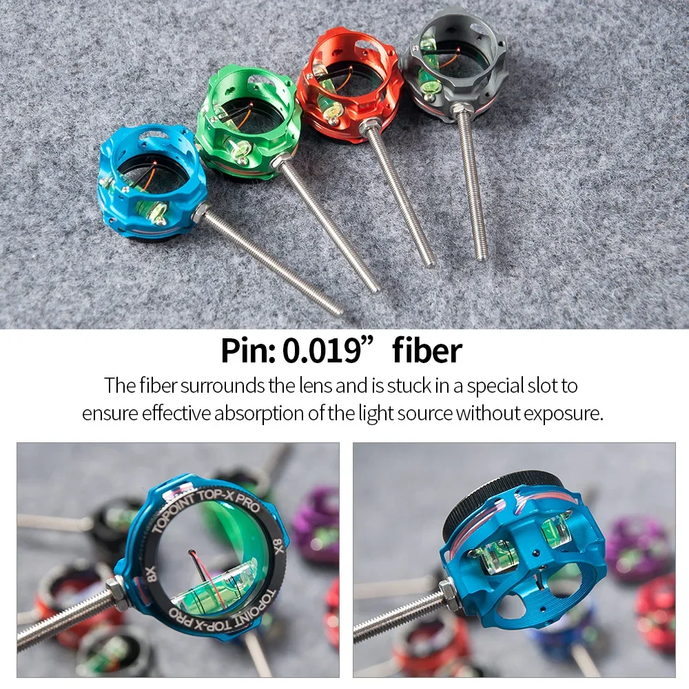 Mira de arco compuesta para tiro con arco, accesorio de aluminio 7075 CNC para caza, 2/4/6/8X, TP8710-Pro, 1 unidad - imagen 5