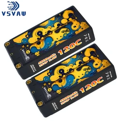 Batería Lipo VSVAW 2S 4800mAh para coche de control remoto 7,4V 120C, con enchufe XT60, utilizada para el modelo de control remoto de carreras FPV