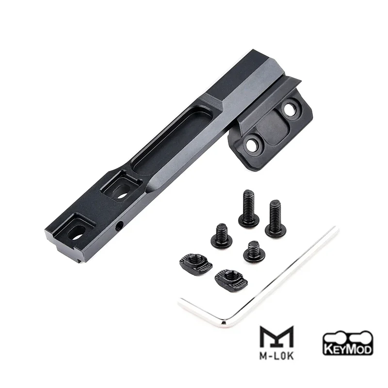 Base de montaje para linterna de arma táctica, accesorio para Rifle Airsoft, M-LOK, Keymod, riel Picatinny Offset, adaptable, M300, M600 - imagen 5