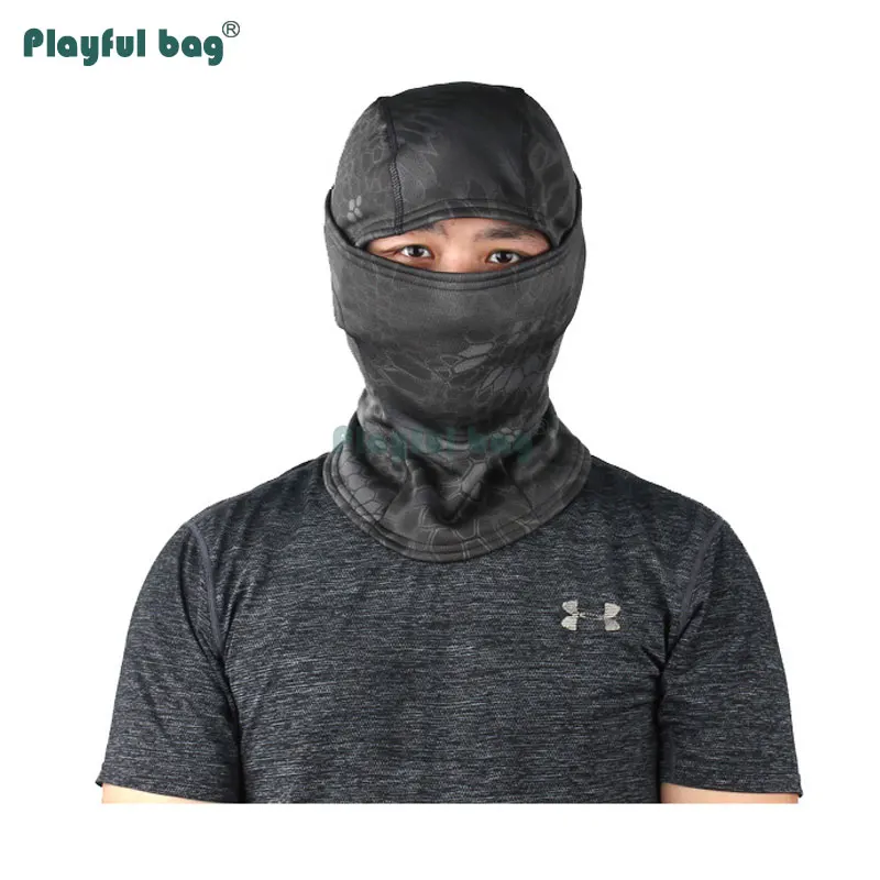 Cubierta de cabeza de invierno de camuflaje, máscara facial a prueba de viento para exteriores, protección táctica para motocicleta, senderismo, máscara cálida AQB119 - imagen 2