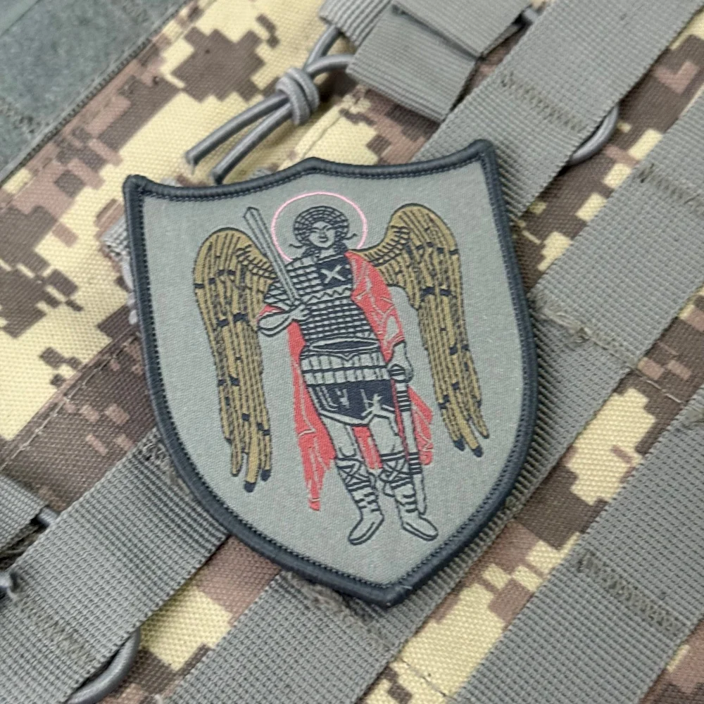 Parche de San Miguel Arcángel, moral táctica, operador militar personalizado, parches de gancho y bucle tejidos para ropa, pegatina para mochila - imagen 5