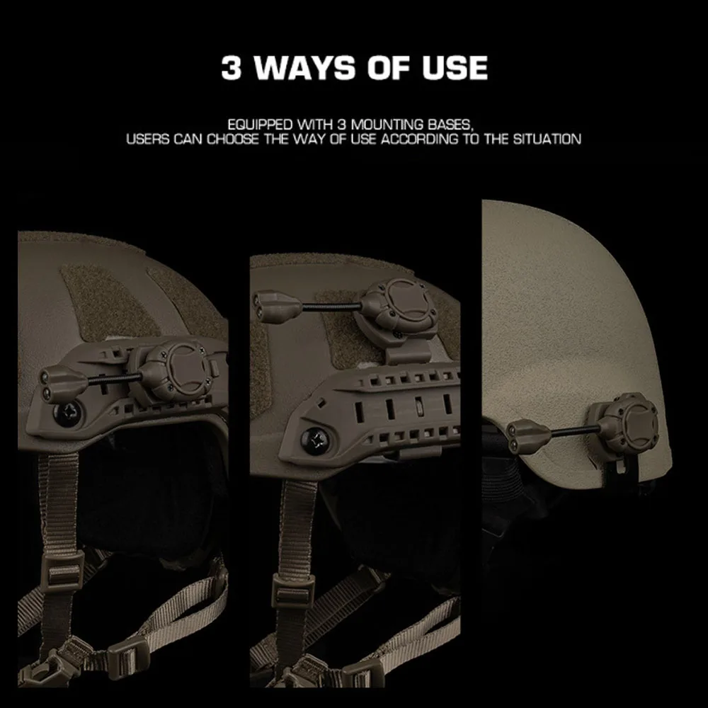 MPLS CHARGE 3,0 casco táctico Airsoft luz 4 modos rojo/verde/azul/IR lámpara al aire libre caza deportes supervivencia linterna de emergencia - imagen 3
