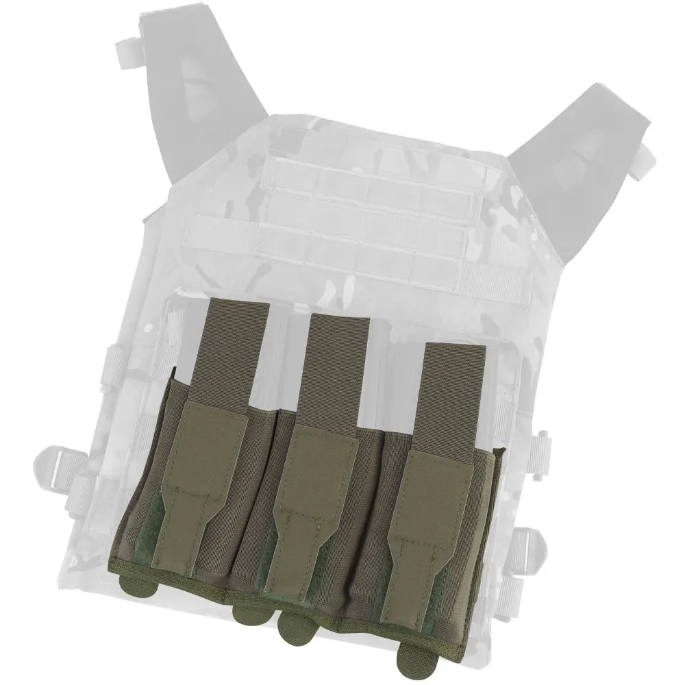 Bolsa para revistas abierta con solapa elástica triple portátil liviana Bolsa montada en chaleco MOLLE para ARs - imagen 4