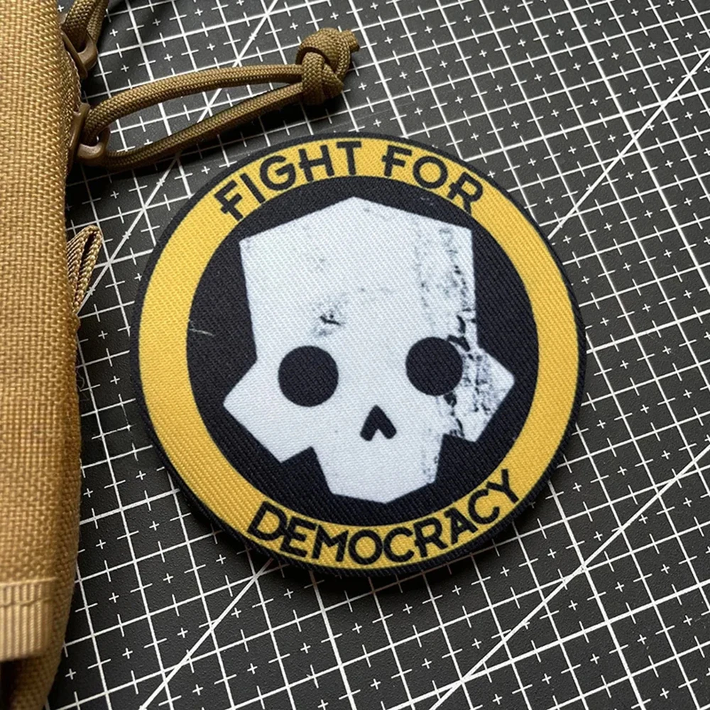 Parche de calavera con gancho y bucle, parches de insignia de moral para ropa, mochila, accesorios decorativos - imagen 3