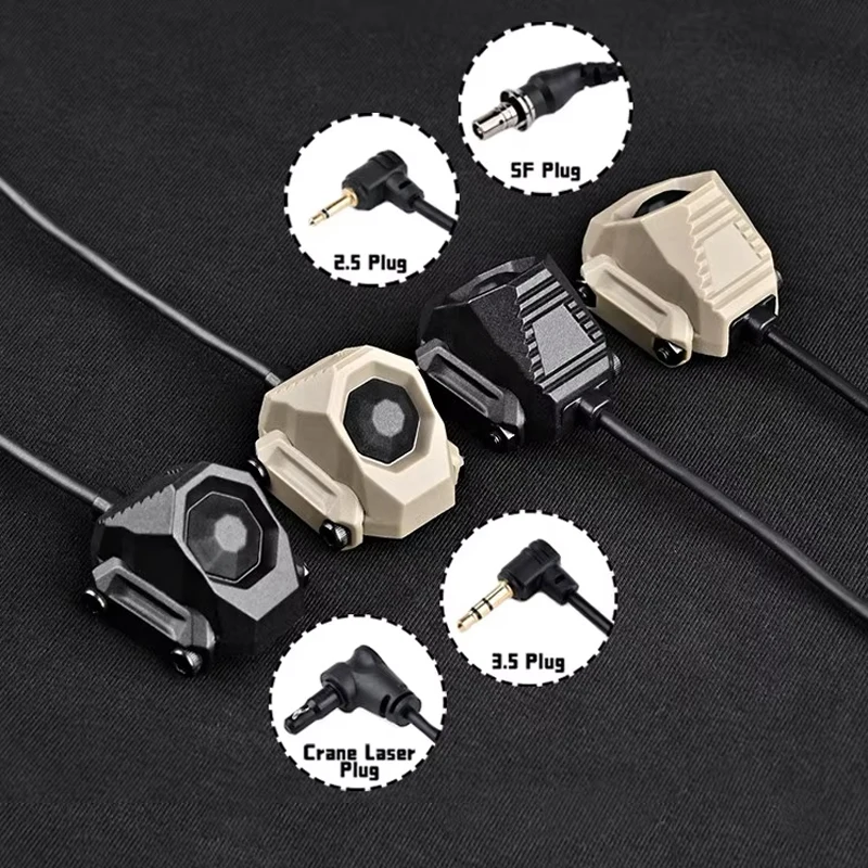 WADSN-linterna táctica Airsoft Surefir M300 M600, interruptor de botón AXON SL, accesorios para arma de caza láser PEQ para riel Picatinny - imagen 5