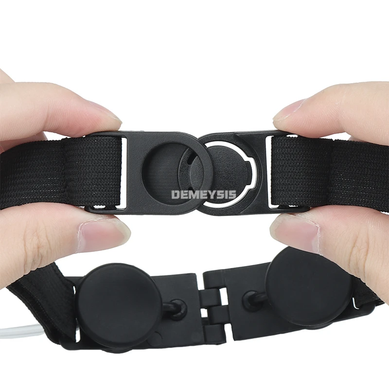 Micrófono de garganta táctico portátil Airsoft Paintball CS, Radio deportiva, banda para el cuello, auriculares de tubo de aire para caza - imagen 4