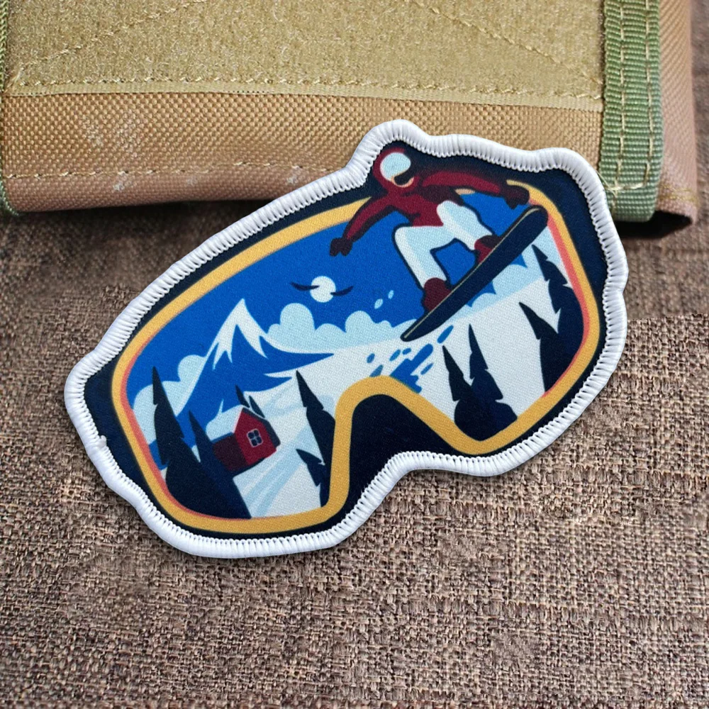 Parche táctico snowboarder militar con velcro para mochila - imagen 5
