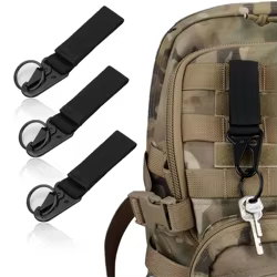 Mosquetón táctico nailon clip resorte MOLLE para mochila y cinturón